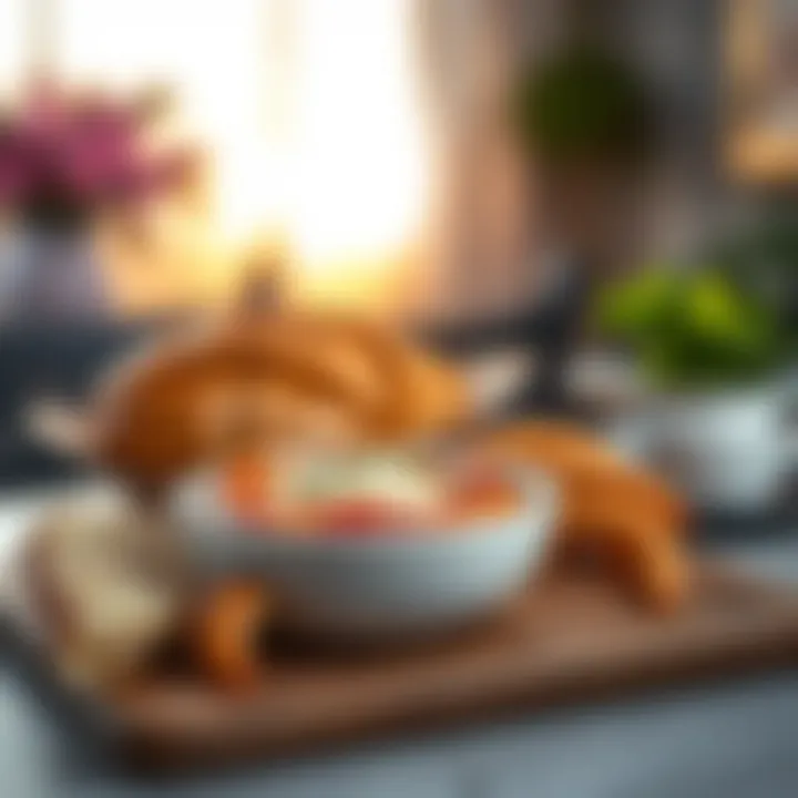 Bread Pairing with Baba Ghanouj Artisan bread served alongside a bowl of baba ghanouj, showcasing the perfect pairing.