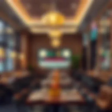 A vibrant interior of a casual restaurant