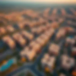 An aerial view of Damac Hills 2 showcasing residential clusters