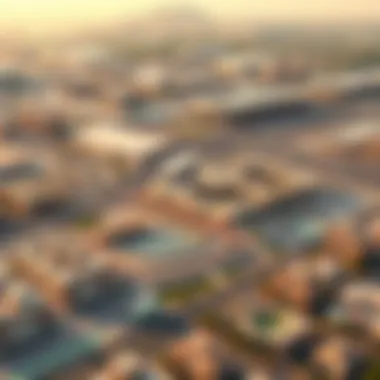 Infrastructure Layout in Damac Hills 2 A diagram illustrating the infrastructure layout in Damac Hills 2