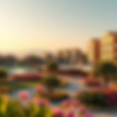 Community park in Damac Hills featuring recreational areas