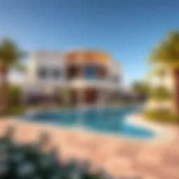 Luxurious villa architecture in Damac Hills