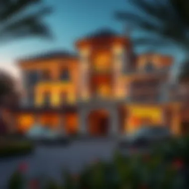 Luxurious villa in Damac Hills highlighting architectural design