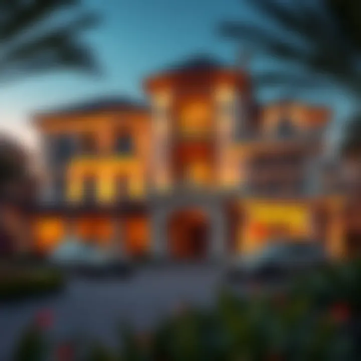 Luxurious villa in Damac Hills highlighting architectural design