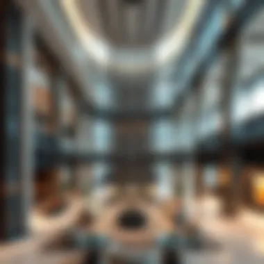 Interior layout of the Darwish Bin Ahmed Building highlighting contemporary design elements