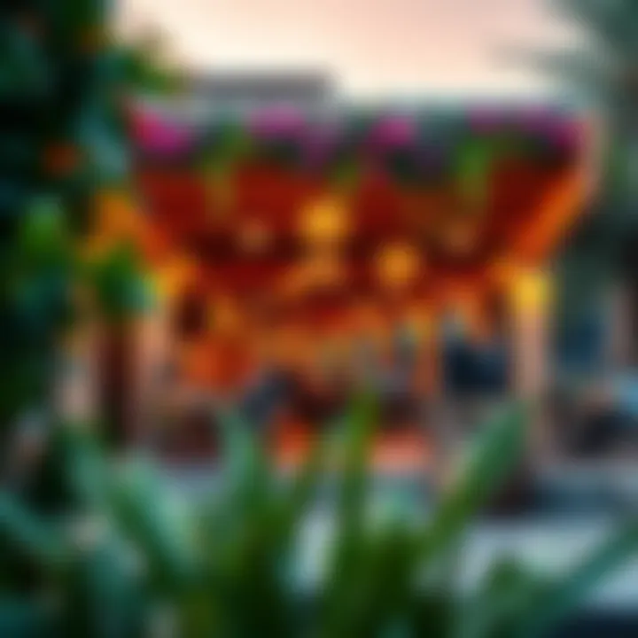 Vibrant Outdoor Cafe Setting Vibrant outdoor cafe atmosphere