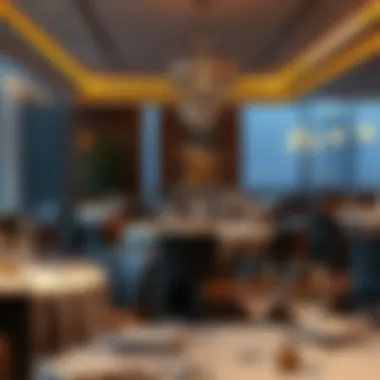 Elegant Fine Dining Experience Elegant dining setup at a fine restaurant in Damac Hills 2