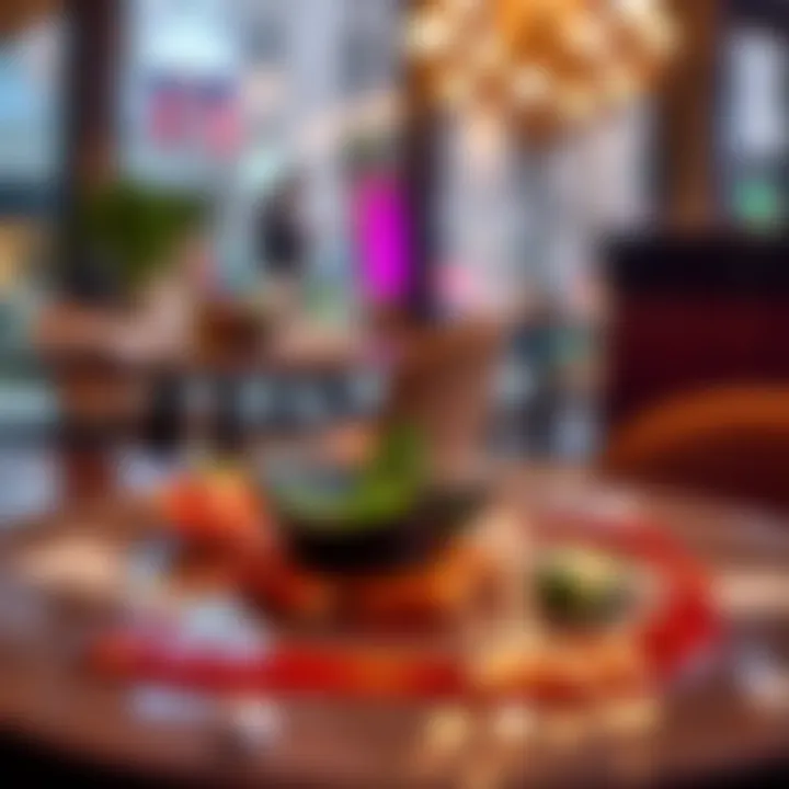 Artistic Culinary Presentation A beautifully plated dish exemplifying culinary art at a local restaurant