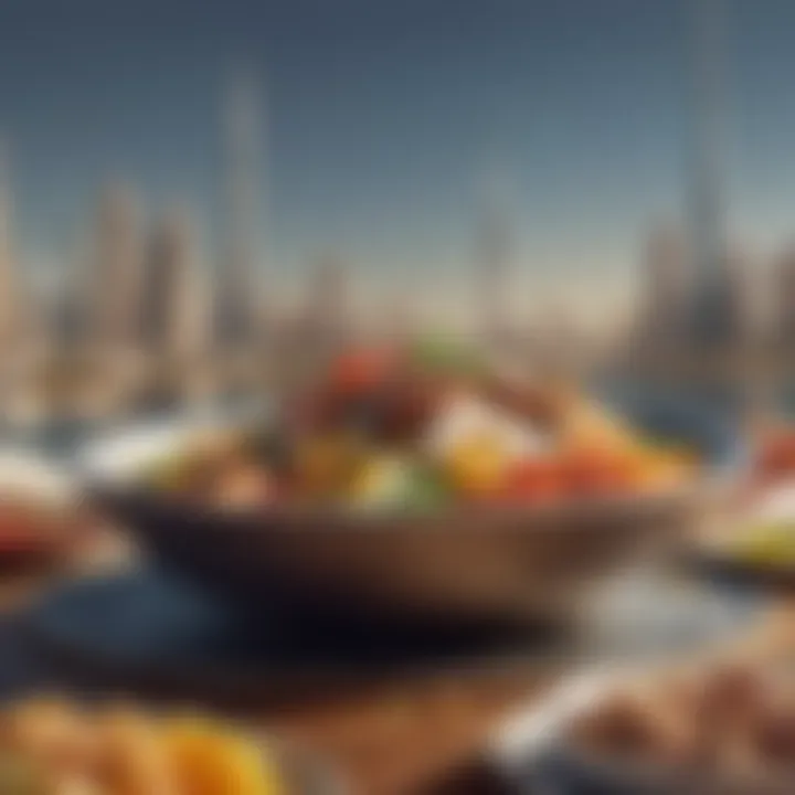 Exquisite dish representing Dubai's culinary diversity