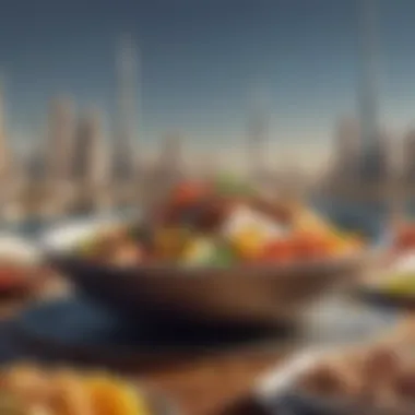Culinary Delights of Dubai Exquisite dish representing Dubai's culinary diversity