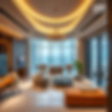 Luxurious Interiors of Dome Tower Interior amenities of the Dome Tower highlighting luxurious living spaces and modern facilities.