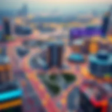 Map highlighting transportation routes to Dubai Investment Park