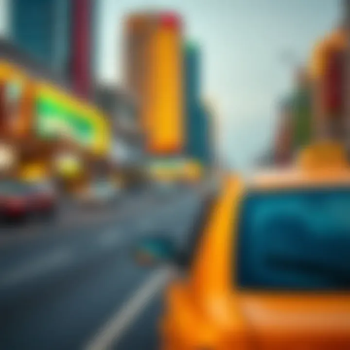 A typical Dubai taxi waiting at a designated pick-up area