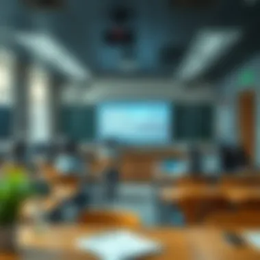 Interactive Learning Environment in a Classroom Classroom setting showcasing interactive learning