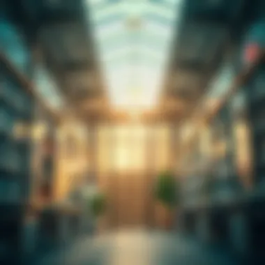 Interior view of a well-equipped library