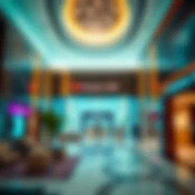 A modern banking branch showcasing Emirates NBD's interior design