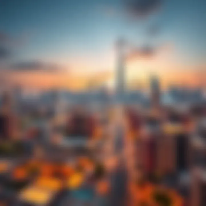 A stunning skyline view of Dubai's residential areas showcasing modern architecture