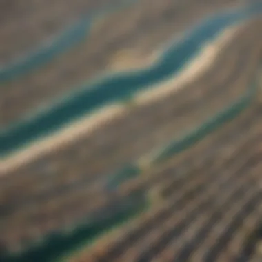 Aerial view showcasing the stunning layout of Jumeirah Islands