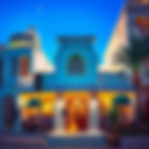 Exterior view of Abdullah Restaurant highlighting its architectural charm
