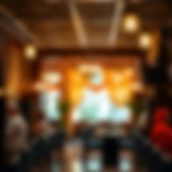 Interior ambiance of the restaurant showcasing traditional decor