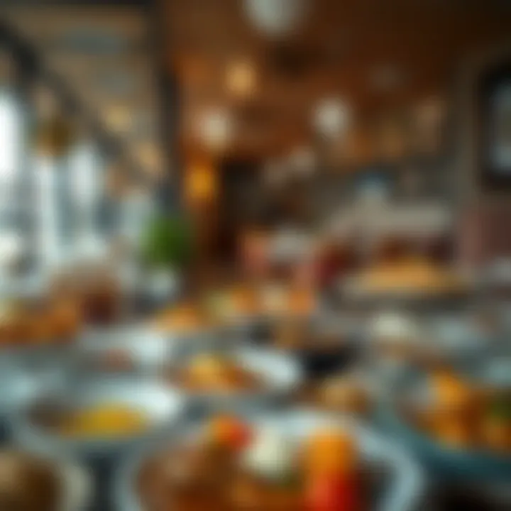 A colorful spread of dishes representing the diverse menu