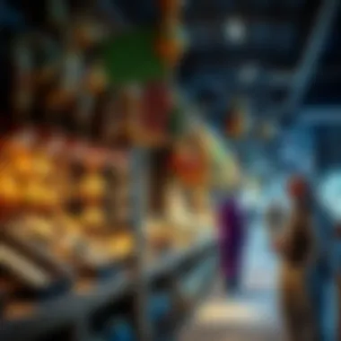 Artisan Crafts at Al Awe'er Market Artisan crafts displayed beautifully in the market