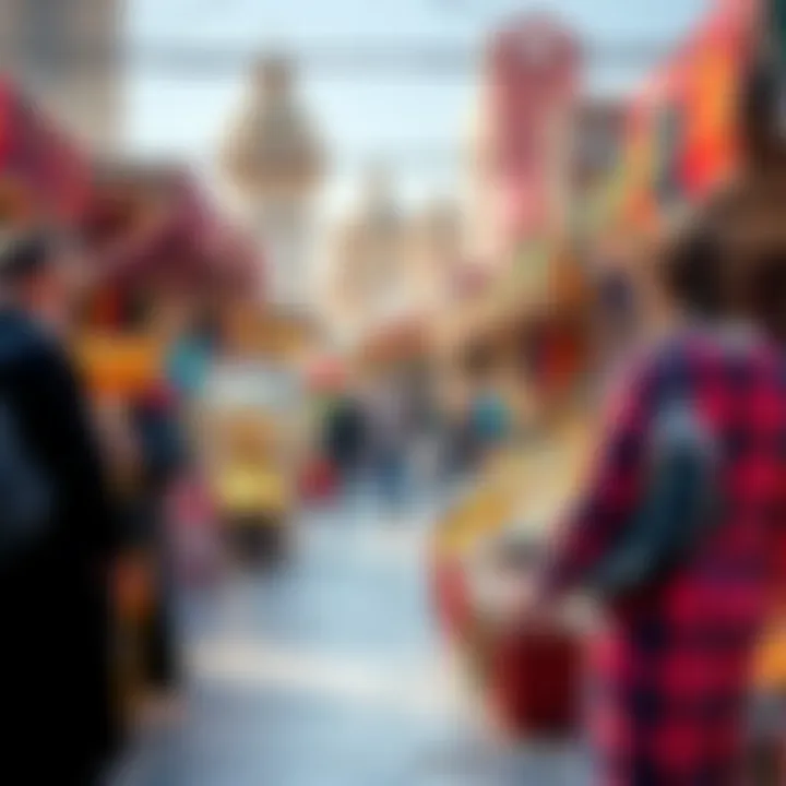 Lively Atmosphere at Al Awe'er Market Visitors enjoying the lively atmosphere of the market