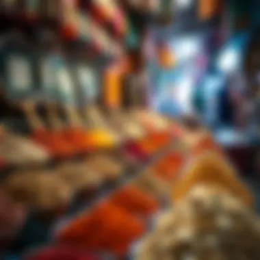 Spice Array at Al Awe'er Market A colorful array of spices available for purchase