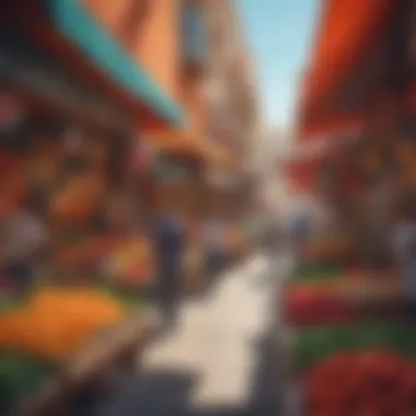 Vibrant Local Market in Al Bader A vibrant local market in Al Bader bustling with activity.