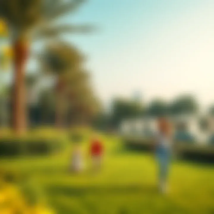 Family enjoying leisure time in Al Barsha Second Park