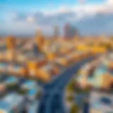 Aerial view of Al Furjan showcasing its modern architecture