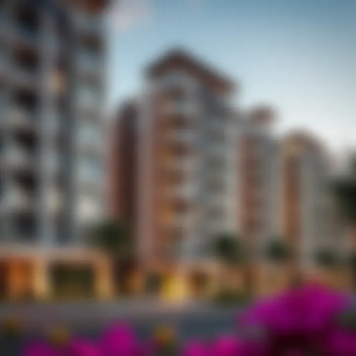 Elegant residential complex in Al Furjan highlighting contemporary design.