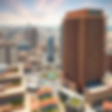 Panoramic view of Al Kaabi Building and its neighborhood