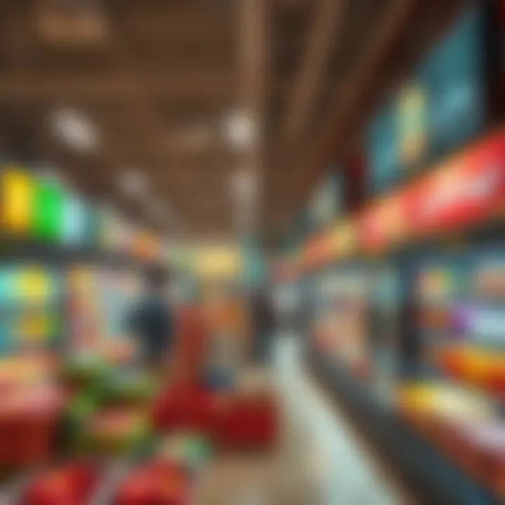 Diverse Product Sections in the Supermarket Interior layout of Al Karama Lulu Supermarket illustrating diverse product sections