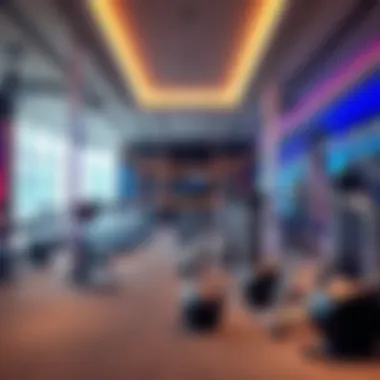 Interior view of Al Khail Gate Gym showcasing advanced workout equipment