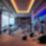 Interior View of Al Khail Gate Gym Interior view of Al Khail Gate Gym showcasing advanced workout equipment