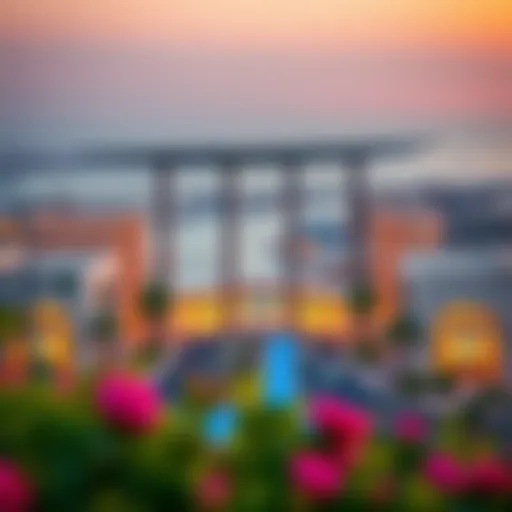 Panoramic View of Al Khail Gate A panoramic view of Al Khail Gate showcasing its modern architecture