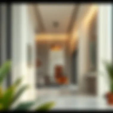 Modern Partition Room Design in Al Khail Gate A stylishly designed partition room showcasing modern decor