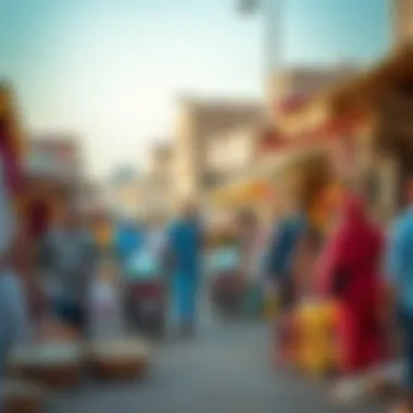 Vibrant market scene depicting the lifestyle and community spirit of Al Khor