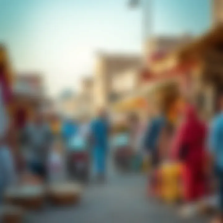 Vibrant market scene depicting the lifestyle and community spirit of Al Khor