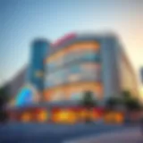 Exterior view of Al Mulla Plaza showcasing its modern architecture.