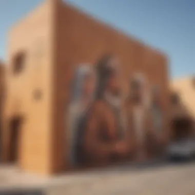 Cultural Murals in Al Quoz Artistic murals depicting the cultural essence of Al Quoz