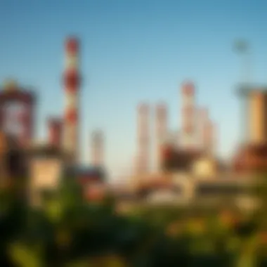 Scenic view of Al Quoz's industrial backdrop with artistic flair