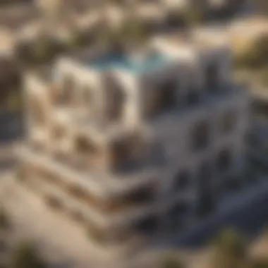 Architectural Elegance of Al Rimmal Residence Aerial view of Al Rimmal Residence showcasing its architectural design