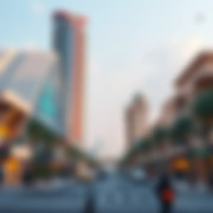 Surrounding community spaces enhancing the architectural landscape of Al Saqran Tower