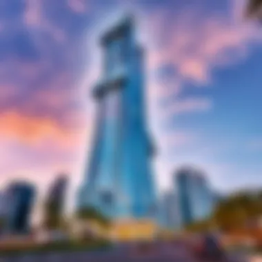 Stunning exterior view of Al Saqran Tower showcasing its modern design