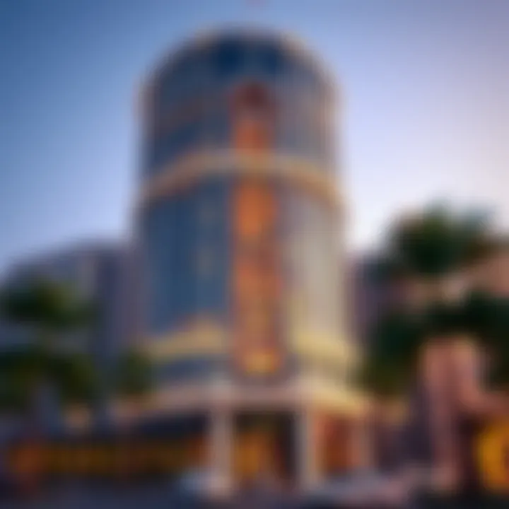 Stunning view of Al Sarraf Building showcasing its unique architecture