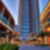 Modern Architectural Features of Al Sima Tower Architectural exterior of Al Sima Tower showcasing modern design