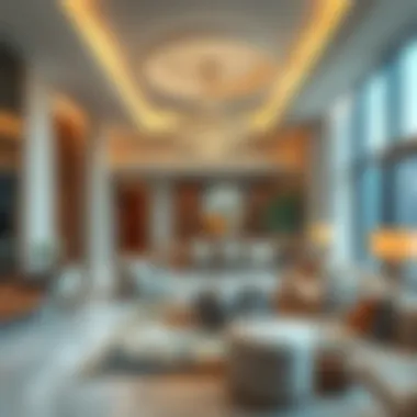 Luxurious interior space of a residence in Al Sima Tower