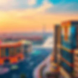 A stunning view of Al Wasl showcasing its modern architecture and dynamic atmosphere